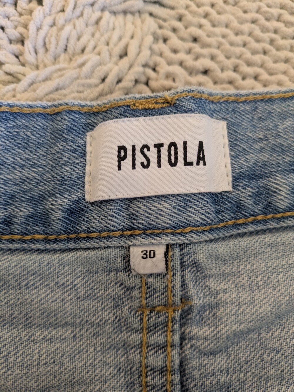 Pistola Hi-Rise Cutoff Denim Shorts Sz 30 - Picture 6 of 10